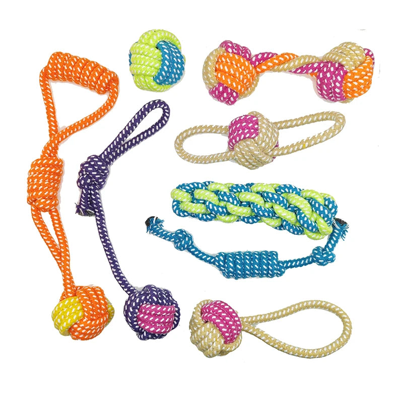 Interactive Cotton Rope Mini Toys. Ball for Dogs. Chew Toy for Large Small Dogs