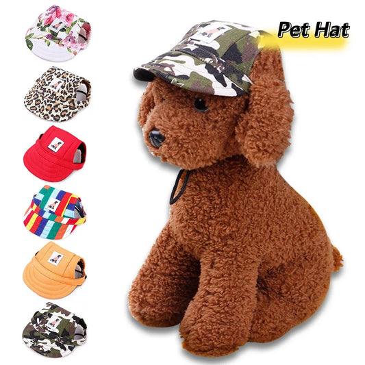 Dog Hat with Ear Holes Adjustable Baseball Cap for Large Medium Small Dogs