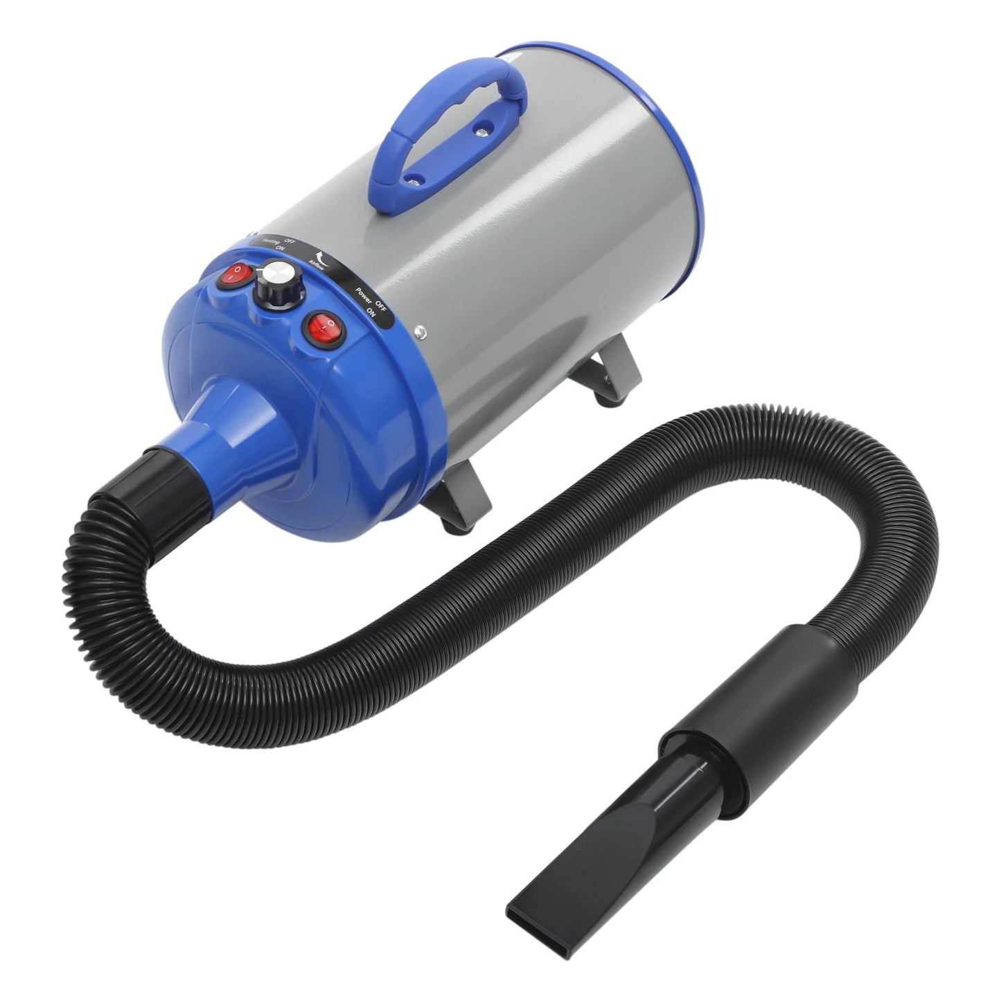 2200W Electric Pets Hair Dryer. Adjustable Wind, Two Temperature Levels, 4 Nozzles Dogs Cats