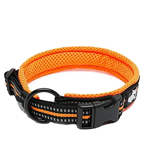 Pet Dog Collar Nylon Adjustable Webbing Padded Soft Reflective Durable Heavy Duty Training Custom Luxury Cat