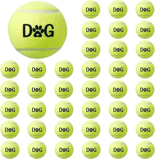 40 Pack Tennis Balls Dog Toys Bulk 2.5 Inch with Carry Bags, Easy Catching Interactive Fetch for Pet Puppy Small Medium Large Do