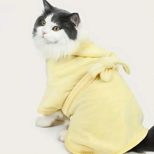 Soft Drying Bathrobes For Pets. Hoodies Super Absorbent Cleaning Necessary