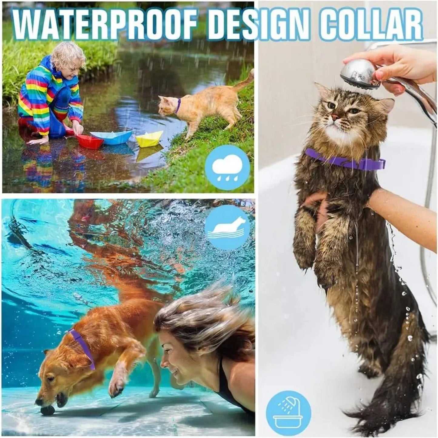 Calming Collar, Anxiety Relief, Stress Reduction, Adjustable Waterproof Dog Cat Necklace