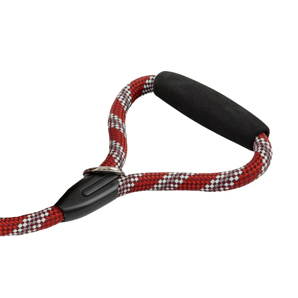Heavy Duty Reflective Dog Leash. 6Ft Padded Handle Red Rope Medium Large Evening Walks Durable Clip