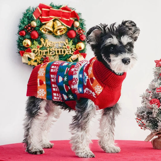 Puppy/Kitten Sweaters for Christmas. Winter Warm Pet Knitwear Clothing for Small Dogs/Cat Costumes