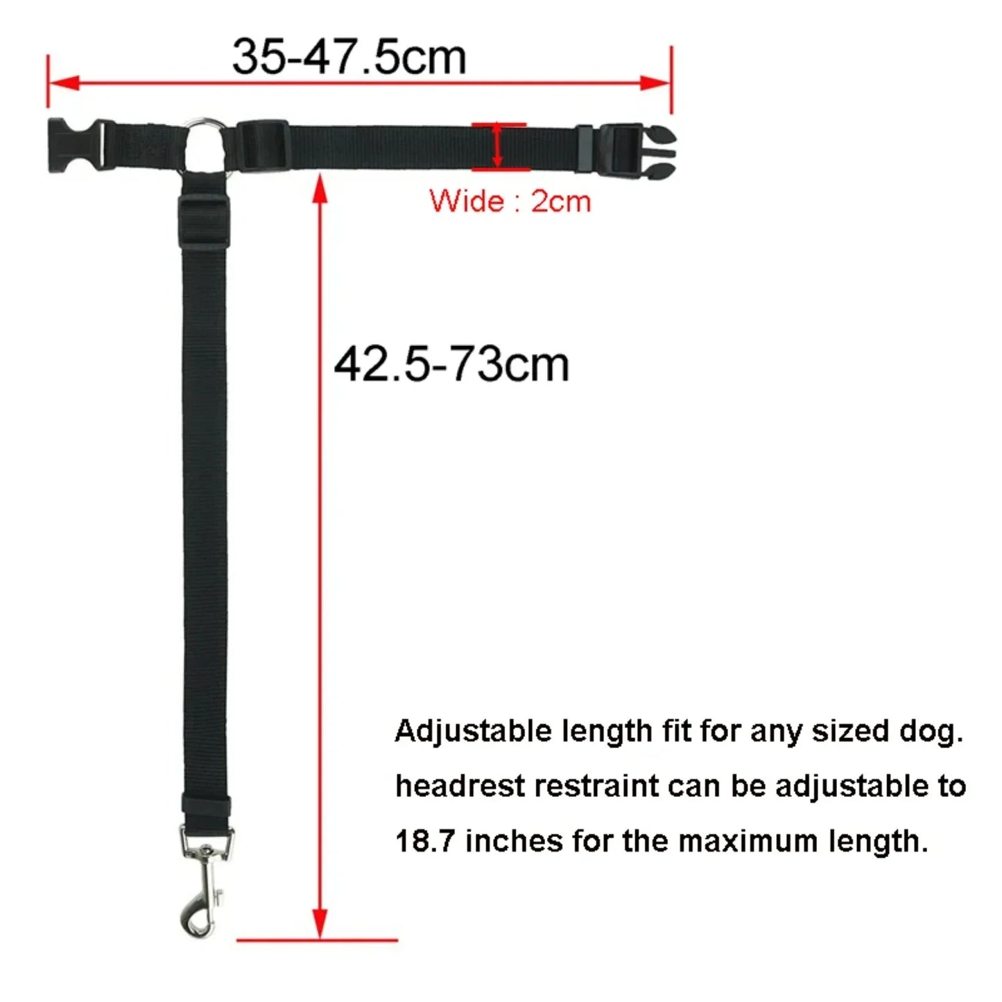 Two-in-one Nylon Adjustable Dogs Harness, Collar. Car Seat Belt Lead Leash