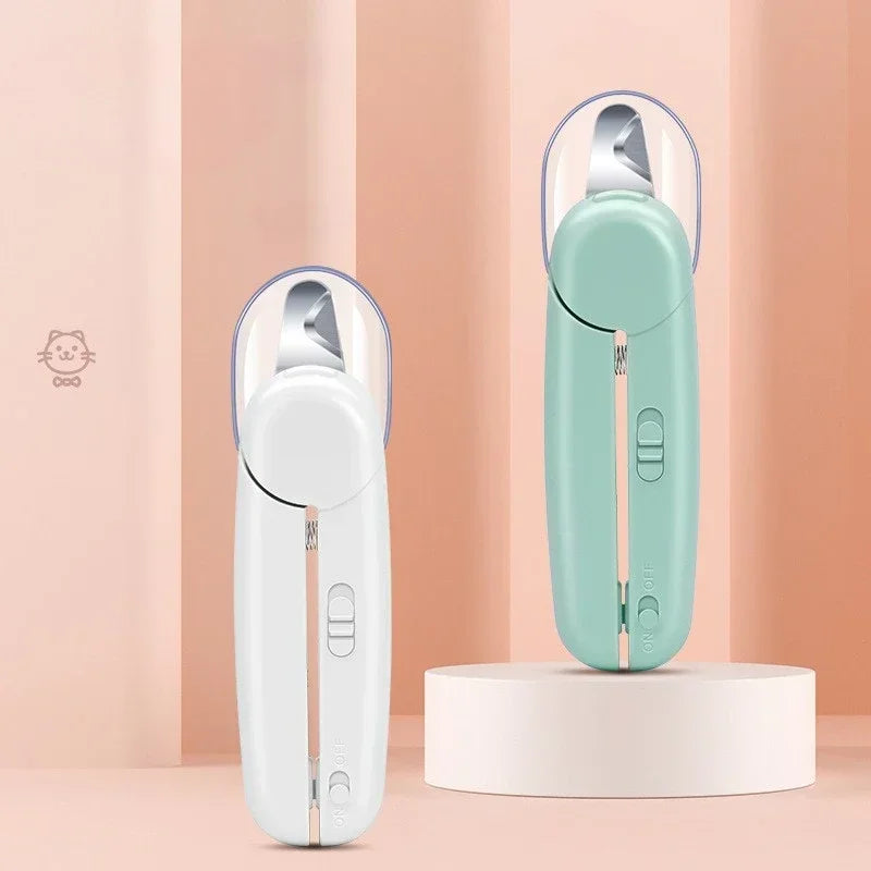 Professional Nail Clipper Stainless Steel Dog Cat Nail Trimmer LED Light