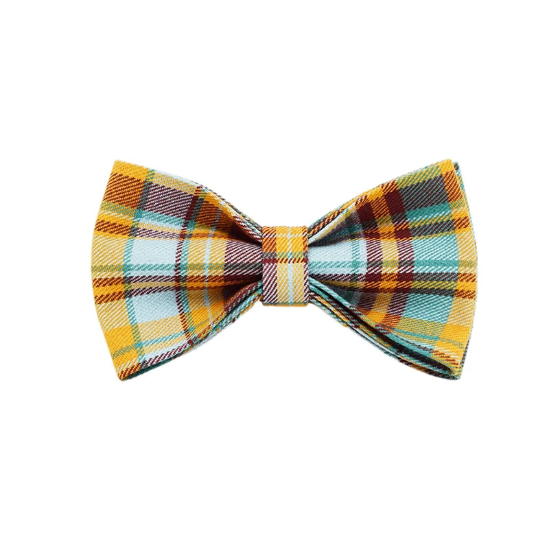 High Quality Custom Design Logo Cotton Pet Accessories Personalized Dog Collar Leashes Harness Bow Set