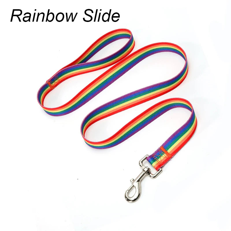Striped, Pattern Collar Leash Traction rope Pet Cat Harnesses Leads Dog leash
