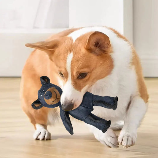 Mighty Bear Pet Sound Making Toy Plush Interactive Toy Grinding Cleaning Teeth