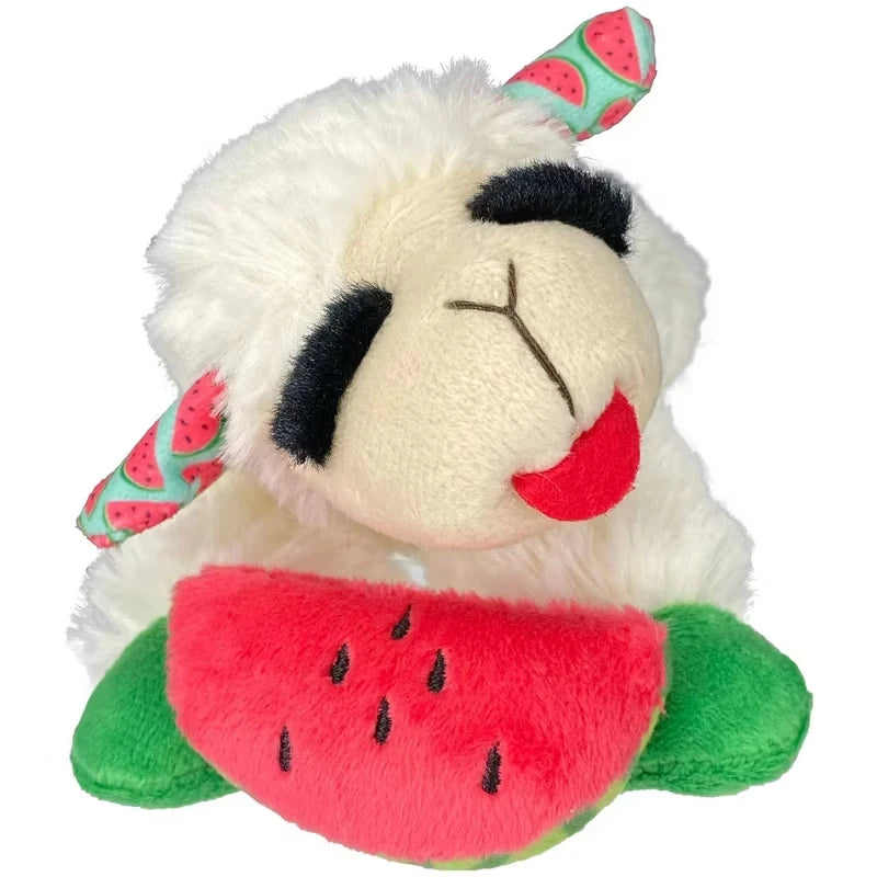 Lamb Chop Plush Dog Toy with Squeaker Interactive Puppy Toy for Small Medium Dogs