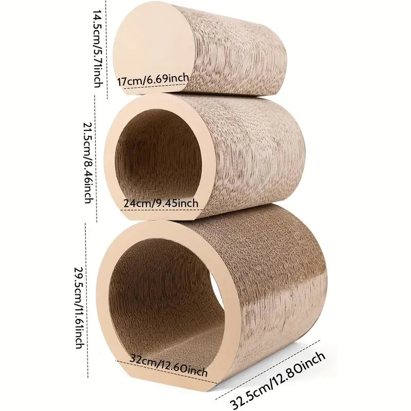 The 3-in-1 Cat Scratching Board is the ultimate play and rest spot for your feline friend. Made from durable, reversible cardboard, it serves as a scratcher, lounge, and play area — keeping claws healthy and cats entertaine