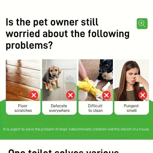 Reusable Silicone and PP Leak-Proof Dog Potty Training Pads - Indoor Pet Toilet with Grass Surface for Easy Cleaning, Hygiene Pup