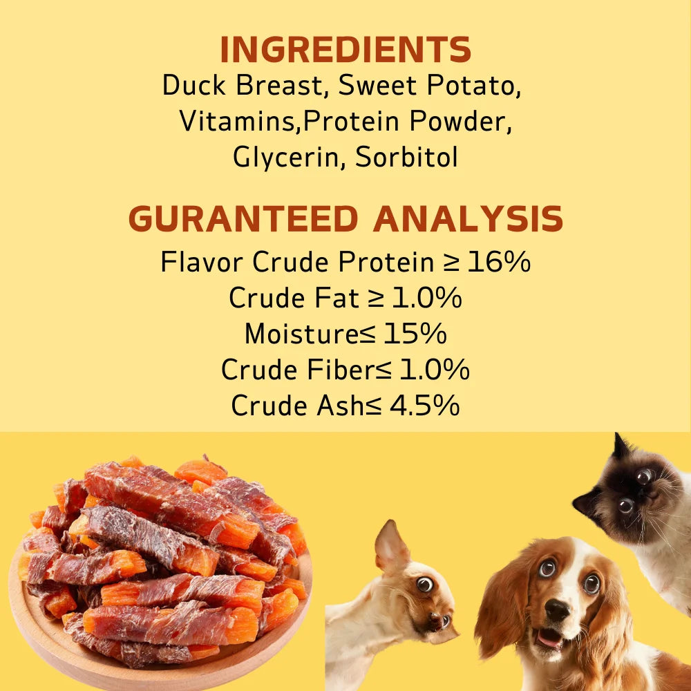 Dog Treats For Small, Medium, & Large Dog - Duck Sweet Potato, Healthy, Easily Digestible