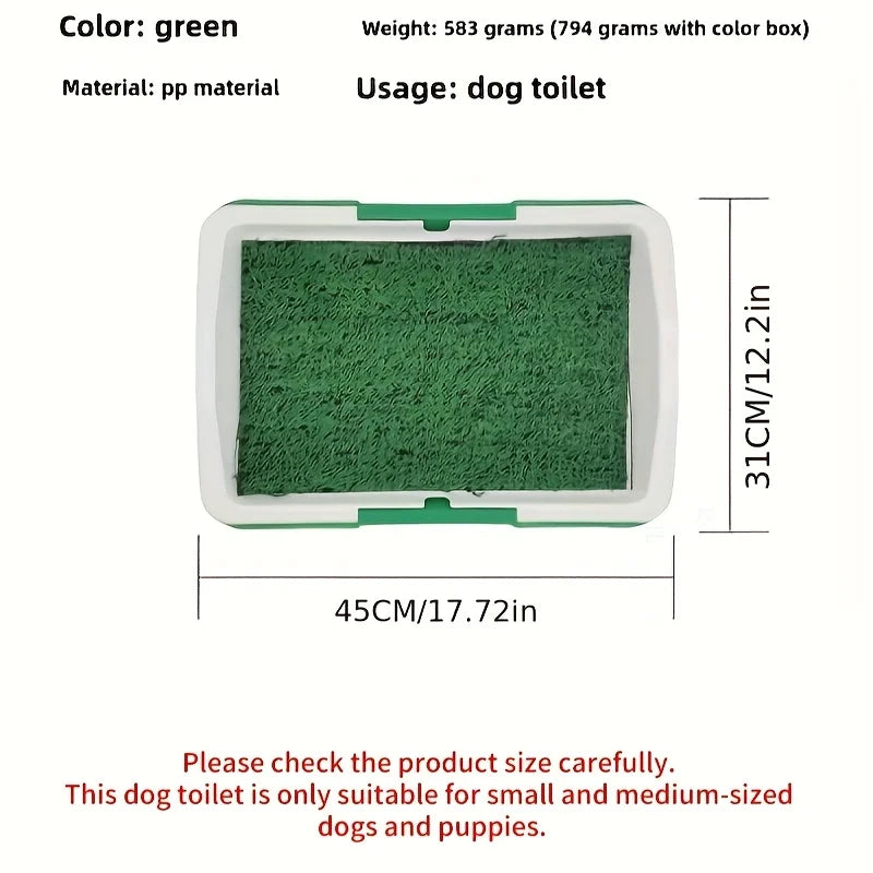 Reusable Silicone and PP Leak-Proof Dog Potty Training Pads - Indoor Pet Toilet with Grass Surface for Easy Cleaning, Hygiene Pup