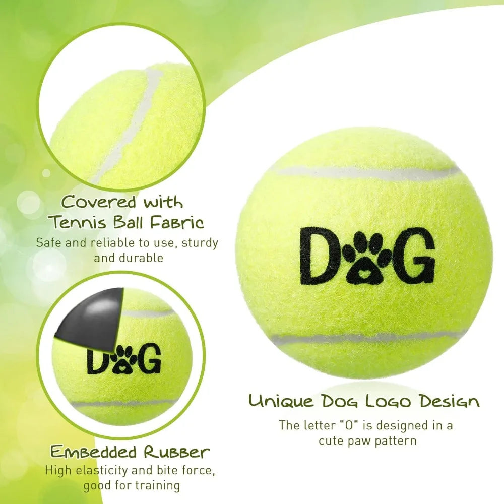 40 Pack Tennis Balls Dog Toys Bulk 2.5 Inch with Carry Bags, Easy Catching Interactive Fetch for Pet Puppy Small Medium Large Do