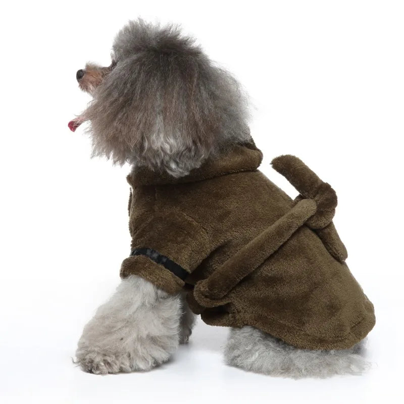 Dog Bathrobe with Hooded. Soft Bath Drying Towel For Puppy/Cats