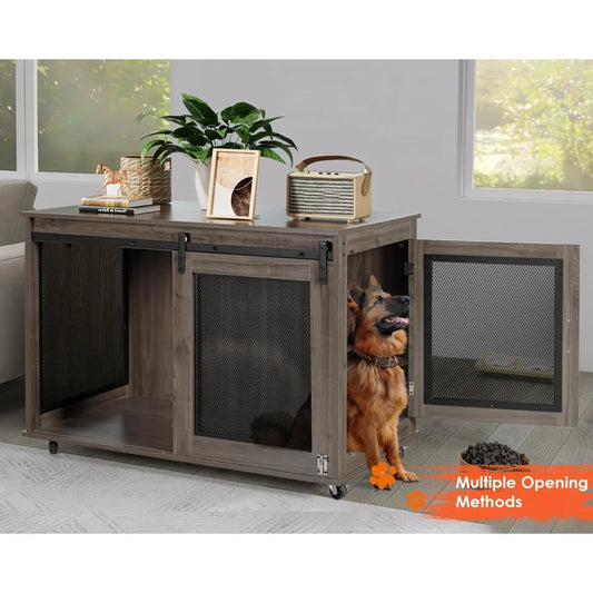 47" Extra Large Dog Crate Furniture, Wooden Heavy Duty XL Dog Indoor.
