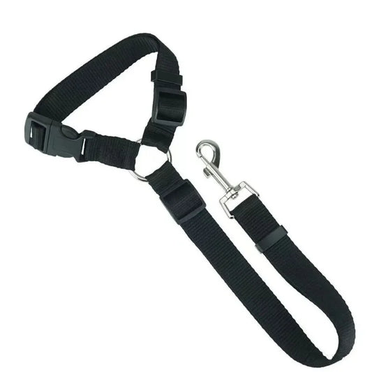 Nylon Two-in-one Dog Seat Belt. Adjustable, Backseat, Solid Color