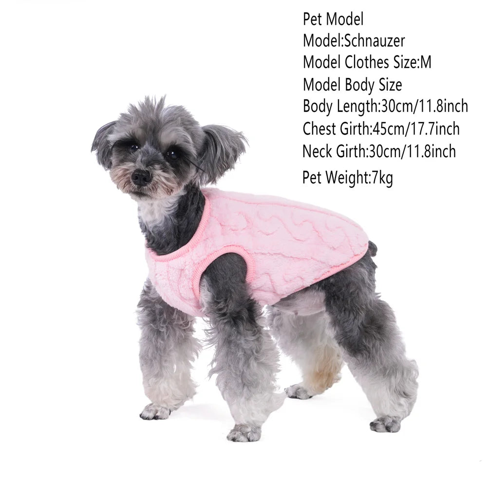 Fleece Dog Jacket For Small Medium Dogs Cats. Autumn Winter Vest Clothing