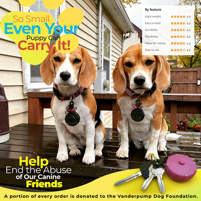 Safe & Easy Lightweight Heavy-Duty Wearable Mini Clip-On Adjustable Power Leash! Off-Leash Dog Walking Hiking Training & Travel