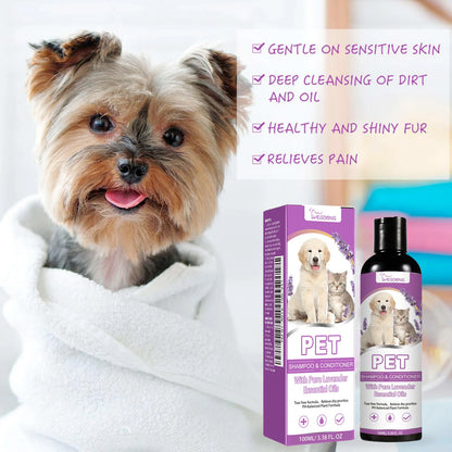 Pet Shampoo Conditioner Softening Relieve Itching Ph Balance Cleaning Dry Skin Relief Pet