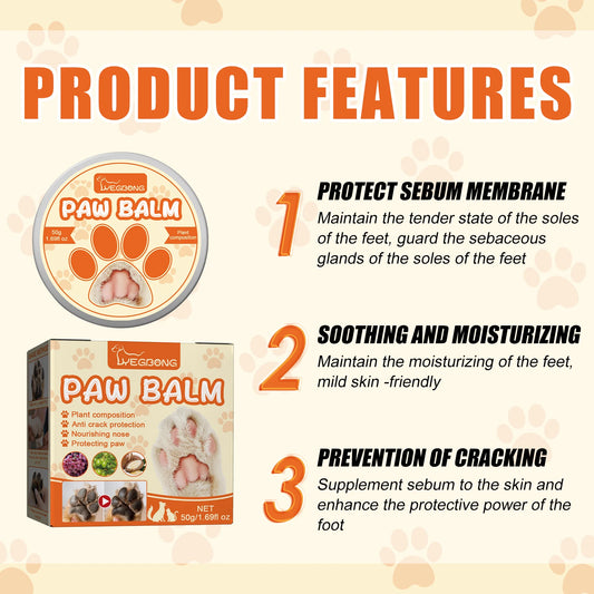 Paw Moisturizing Balm for Cats/Dogs Nourish Nose Protection Cracking Skin Soothe Repair Dryness