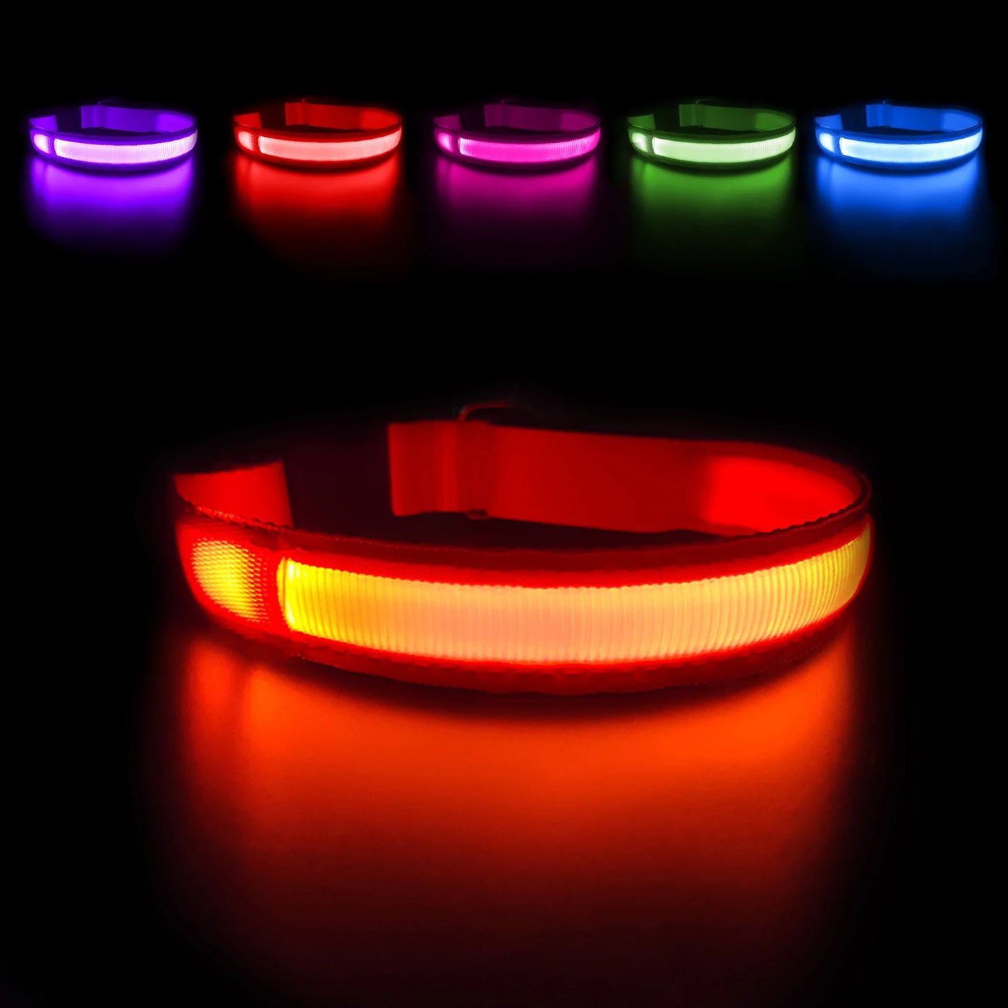 Dog Collar Luminous  Waterproof  Safety Collars dropship
