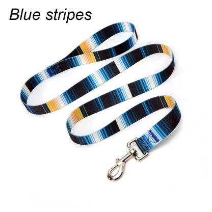 Striped, Pattern Collar Leash Traction rope Pet Cat Harnesses Leads Dog leash