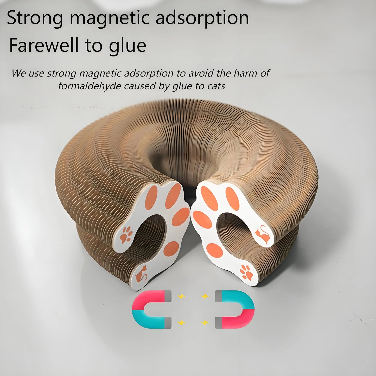 This Cat Scratching Board with Bell is a fun and durable corrugated paper toy for cats. Perfect for interactive play, claw maintenance, and stress relief, it keeps your feline entertained while protecting your furniture.