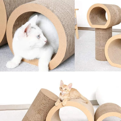 The 3-in-1 Cat Scratching Board is the ultimate play and rest spot for your feline friend. Made from durable, reversible cardboard, it serves as a scratcher, lounge, and play area — keeping claws healthy and cats entertaine