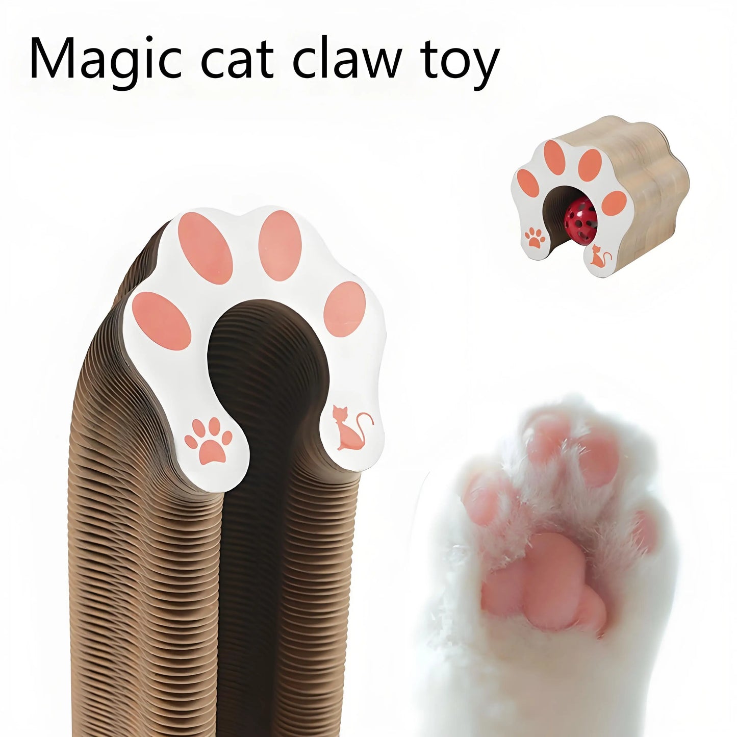 This Cat Scratching Board with Bell is a fun and durable corrugated paper toy for cats. Perfect for interactive play, claw maintenance, and stress relief, it keeps your feline entertained while protecting your furniture.