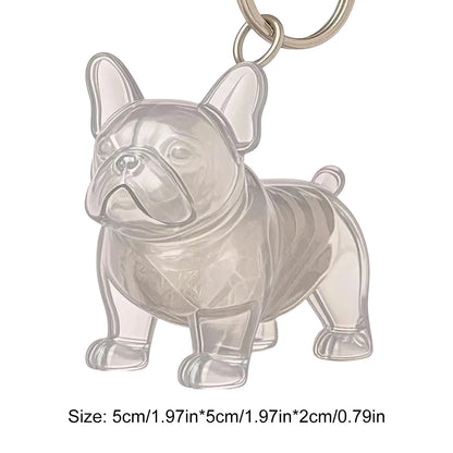 Cartoon Dog Shape Dog Hair Storage Box Transparent Hair Grooming Pet Hair Keychain Pendants or  Backpacks