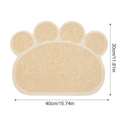 Mat Cute Feeding Dog PVC Dish Bowl Claw-shaped