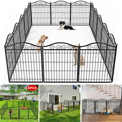 Heavy Duty Dog Playpen With Door For Large/medium/small Pets Outdoor Exercise