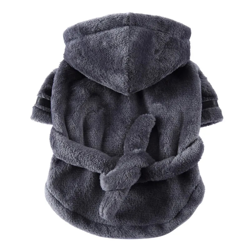 Dog Bathrobe with Hooded.  Soft Bath Drying Towel For Puppy/Cats