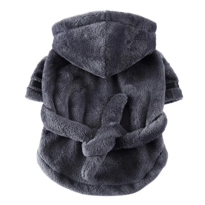 Dog Bathrobe with Hooded.  Soft Bath Drying Towel For Puppy/Cats