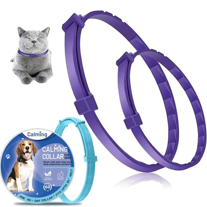 Calming Collar, Anxiety Relief, Stress Reduction, Adjustable Waterproof Dog Cat Necklace