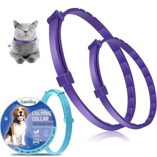 Calming Collar, Anxiety Relief, Stress Reduction, Adjustable Waterproof Dog Cat Necklace