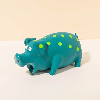 This squeaky pig dog toy is made of durable latex rubber, perfect for chewing, fetching, and interactive play that keeps your pup entertained and happy.