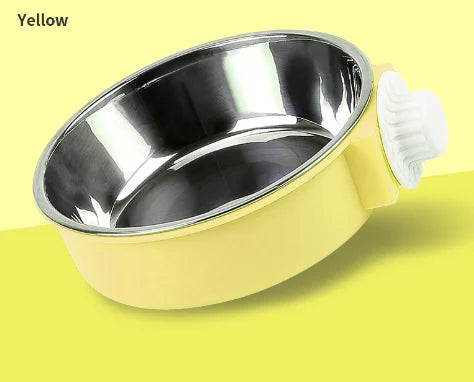 Anti Tipping dog bowl.  Adjustable Stainless Steel Bowl, Perfect Hanging Feeder for Providing Food and Water for Dogs