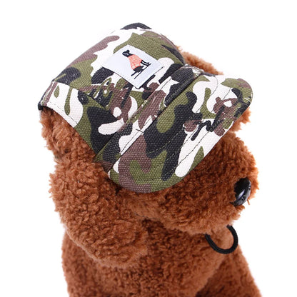 Dog Hat with Ear Holes Adjustable Baseball Cap for Large Medium Small Dogs