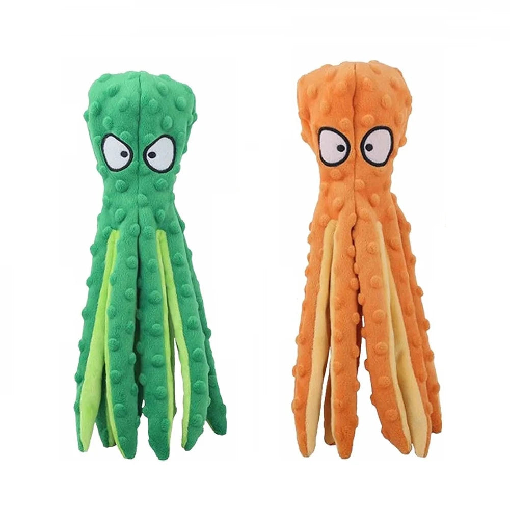2Pcs Pet Plush Toy for Cat/Dog, Chew Toy, Octopus Shell, Puzzle, Bite Resistant Interactive
