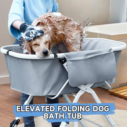 Elevated Dog Bath Tubs Grooming ,Foldable Adjustable, Ideal For Medium To Large