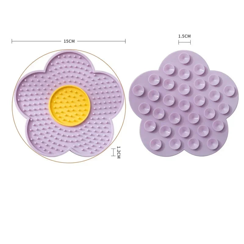 Dog Licking Pad Sun Flower Shape Silicone