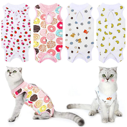 Recovery Suit for Pets E-Collar Alternative, Abdominal Skin Anti Licking Pajamas