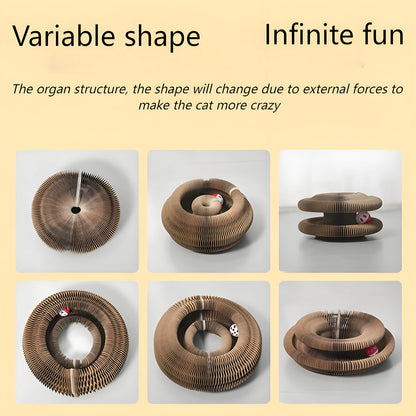 This Cat Scratching Board with Bell is a fun and durable corrugated paper toy for cats. Perfect for interactive play, claw maintenance, and stress relief, it keeps your feline entertained while protecting your furniture.