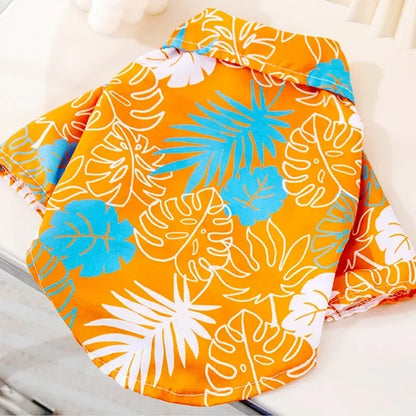 Summer Dog Clothes. Hawaiian Style Beach Dog Shirts. Fashion Puppy Vest Coconut Print