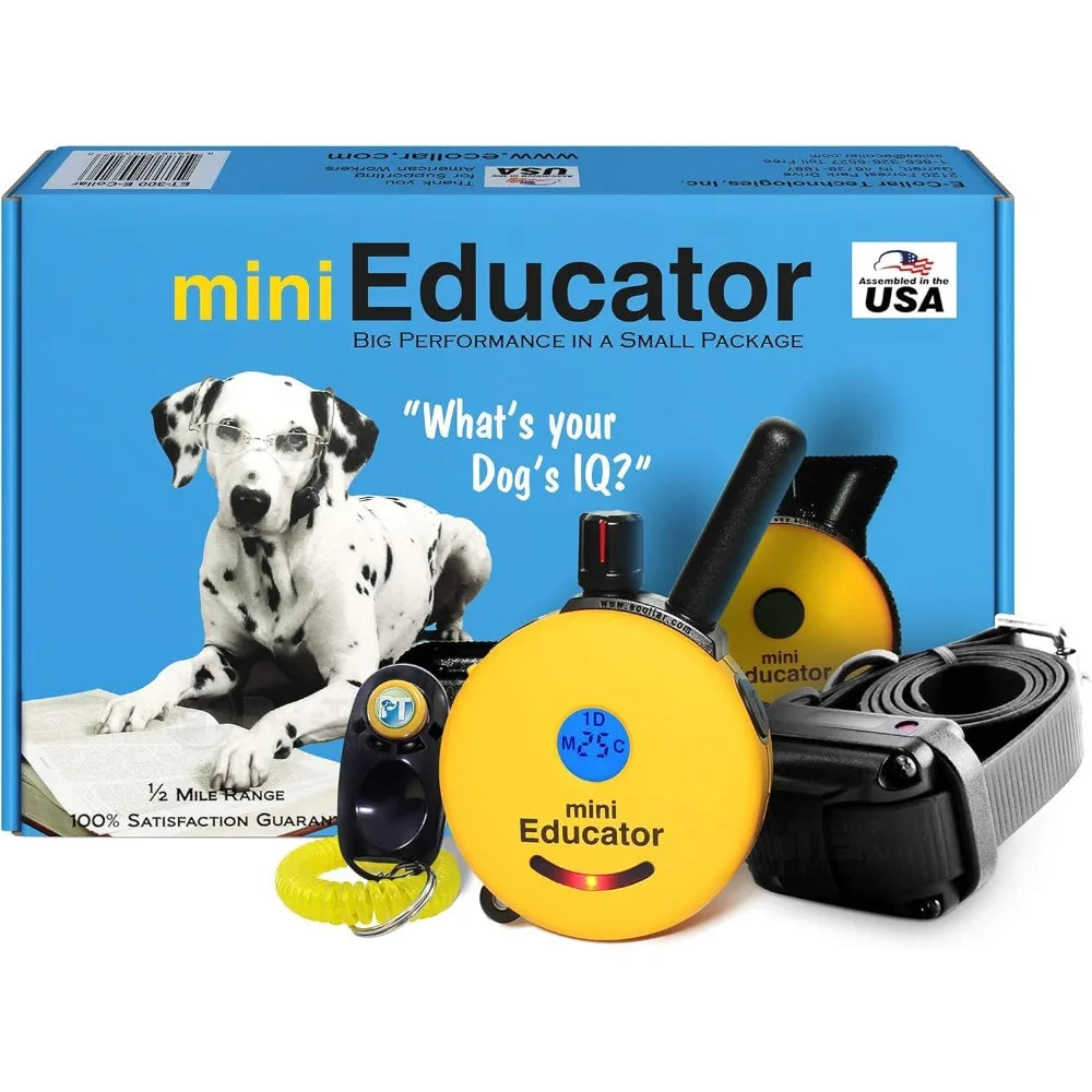 1/2 Mile Remote Waterproof Trainer Mini Educator Remote Training Collar - 100 Training Levels Plus Vibration