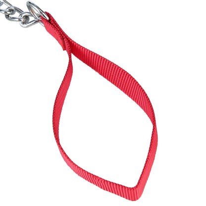 5ft Steel Chain Dog Leash with Nylon Handle Medium Large Pets Durable 4mm Welded Links Comfortable Control